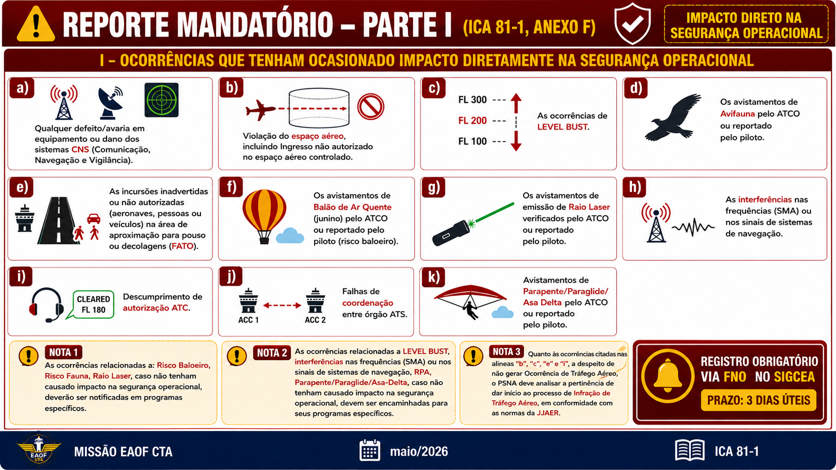 Reportes Mandatórios ICA 81-1 - Parte I
